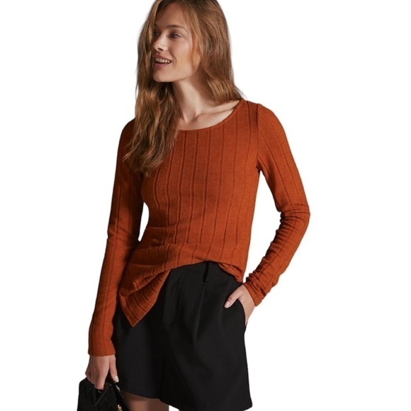 By Anthropologie Ribbed Side-Slit Tunic XS - Picture 4 of 4